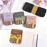 Personalized Birth Flower Book Magnetic PU Leather Bookmark Clip with Name Daily Use Reading Accessory Birthday Gift for Bookworms Book Lovers