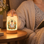 Personalised Birth Flower Aesthetic Portrait Dimmable Touch Control LED Night Light with Name Bedroom Decor Birthday Gift for Book Lover Bookworm 7