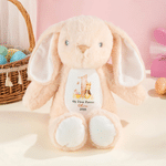 Personalized My First Easter Bunny Butterfly Stuffed Plush Bunny Toy with Name and Year Easter Birthday Gift for Babies Kids