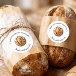 Personalised Sourdough Bread Stickers with Text Bakery Packaging Wedding Gift for Bakers Chefs