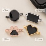 Personalised Heat-Activated Hidden Photo Heart Oval Rectangle Dog Paw-Shaped Watch Band Charm Birthday Anniversary Gift for Men Women Pet Lovers