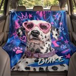 Couverture personnalisée avec photo et nom d'animal de compagnie - Effet graffiti - Cadeau anniversaire pour amoureux des animaux