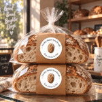 Personalised Sourdough Bread Stickers with Text Bakery Packaging Wedding Gift for Bakers Chefs