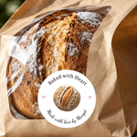 Personalised Sourdough Bread Stickers with Text Bakery Packaging Wedding Gift for Bakers Chefs