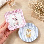 Bandeja decorativa de cerámica con diseño de acuarela personalizada, con la foto de tu mascota y su nombre, ideal como regalo de cumpleaños para mujeres amantes de las mascotas 6