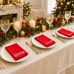 Serviette de table personnalisée, absorbante et confortable, 100 % coton, avec prénom – Décoration de bureau – Cadeau de Noël pour le chef de famille