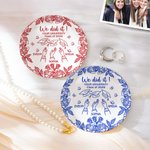 Personalizzato Multicolore Graduation Cap Toss Design Ceramic Trinket Jewelry Dishish con nome e anno Home Decor Graduation Gift per amici laureati 2