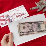 Personalised Santa Hat Snowman Initial Money Wallet with Name for Holding Cash Gift Card Includes Free Envelope Ideal Christmas Gift for Kids