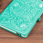 Personalised Western Style Floral PU Leather Journal Notebook with Name and Pen Daily Use Birthday Gift for Cowgirl Cowboy