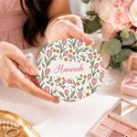 Personalised Watercolor Birth Flower Ceramic Trinket Jewellery Dish with Name Home Decor Birthday Gift for Mum Woman Friend
