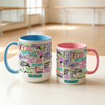 Personalized Tap Dance Word Cloud Design 11 oz 15 oz Ceramic Mug with Name and Coaster Birthday Christmas Gift for Tap Lovers