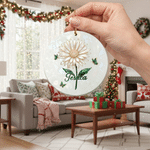 Personalized Birth Flower Butterfly Acrylic Christmas Ornament with Name Home Decor Christmas Gift for Family Friends