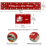Personalized Christmas Theme Santa Snowflake Bell Table Runner Placemats Set with Name Dining Table Decor Christmas Holiday Gift for Family Friend