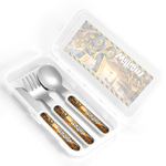 Personalised Lorry Car Mermaid Initial Safe Stainless Steel Fork Spoon Knife Cutlery Set with Name Daily Use Birthday Christmas Gift for Kid 9