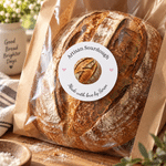 Personalised Sourdough Bread Stickers with Text Bakery Packaging Wedding Gift for Bakers Chefs