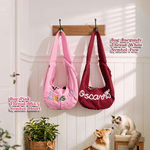 Sac de transport personnalisé multicolore pour animaux de compagnie, avec nom brodé, à bandoulière, pour voyager les mains libres – Cadeau d'anniversaire idéal pour les amoureux des chiens et des chat