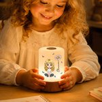 Personalised Cartoon Character Birth Flower Dimmable Touch LED Night Light with Name and Adjustable Colors Home Decor Birthday Gift for Kid Family 4