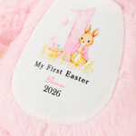 Personalized My First Easter Bunny Butterfly Stuffed Plush Bunny Toy with Name and Year Easter Birthday Gift for Babies Kids