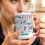 Personalized Tap Dance Word Cloud Design 11 oz 15 oz Ceramic Mug with Name and Coaster Birthday Christmas Gift for Tap Lovers