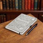 Personalised Western Style Floral PU Leather Journal Notebook with Name and Pen Daily Use Birthday Gift for Cowgirl Cowboy
