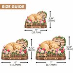 Décoration en bois personnalisée à plusieurs niveaux, avec photo de votre animal endormi, motif floral, nom et année – Décoration de bureau, cadeau de condoléances et souvenir pour les propriétaires e