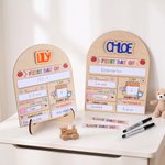 Personalised Colourful Double Layer Wooden First and Last Day of School Sign with Name Back to School  Gift for Kindergarten New Student Families