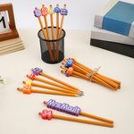 Personalised 3D Printed Cloud Number Name Pencil Toppers Set of 15 with Storage Bag Back to School Classroom Gift for Teachers Students 2