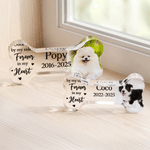 Personalisierte Acryl-Fototafel „Once by My Side, Forever in My Heart“ mit Namen und Datum – Jubiläums-Gedenkgeschenk für Tierhalter