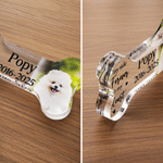 Personalisierte Acryl-Fototafel „Once by My Side, Forever in My Heart“ mit Namen und Datum – Jubiläums-Gedenkgeschenk für Tierhalter
