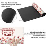 Personalised Motivational Quotes Birth Flower Non-Slip Mouse Pad Desk Mat with Text Desk Supplies Retirement Appreciation Gift for Friends Colleagues