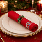 Serviette de table personnalisée, absorbante et confortable, 100 % coton, avec prénom – Décoration de bureau – Cadeau de Noël pour le chef de famille