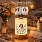 Personalised Birth Flower Aesthetic Portrait Dimmable Touch Control LED Night Light with Name Bedroom Decor Birthday Gift for Book Lover Bookworm 3