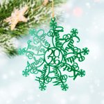 Personalized Multi-color Acrylic Snowflake 1-12 Names Ornament 2026 Christmas Tree Decor Party Favor Gift for Friends Family
