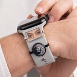 Personalised Heat-Activated Hidden Photo Heart Oval Rectangle Dog Paw-Shaped Watch Band Charm Birthday Anniversary Gift for Men Women Pet Lovers