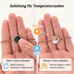 Personalisiertes Armband mit Gravur & verstecktem Foto | durch Wärme aktivierbar | Partnerarmband | Geburtstag & Jubiläum Geschenk für Frauen & Männer