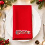 Serviette de table personnalisée, absorbante et confortable, 100 % coton, avec prénom – Décoration de bureau – Cadeau de Noël pour le chef de famille
