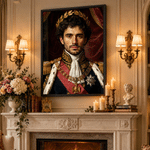 Personalized Classicism Oil Painting Style Adult Photo Canvas Prints with Name Home Decor Birthday Gift for Woman Man
