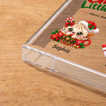Personalized Christmas Theme Small Dumplings Big Love Square Acrylic Plaque with 2-6 Names Home Decor Christmas Gift for Grandma Family