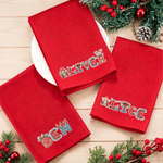 Serviette de table personnalisée, absorbante et confortable, 100 % coton, avec prénom – Décoration de bureau – Cadeau de Noël pour le chef de famille