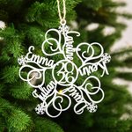 Personalized Multi-color Acrylic Snowflake 1-12 Names Ornament 2026 Christmas Tree Decor Party Favor Gift for Friends Family