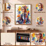 Personalized Watercolor Splatter Style Photo Canvas Prints with Name Home Decor Ship from USA Birthday Gift for Art Lovers 9