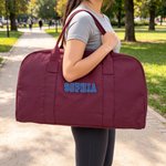 Personalised Muliticolor Embroidery Name Oxford Cloth Crossbody Duffle Bag Weekend Getaway Gym Birthday Gift for Fitness Lovers Travelers