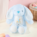 Personalized My First Easter Bunny Butterfly Stuffed Plush Bunny Toy with Name and Year Easter Birthday Gift for Babies Kids