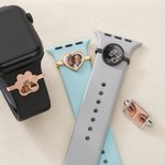 Personalised Heat-Activated Hidden Photo Heart Oval Rectangle Dog Paw-Shaped Watch Band Charm Birthday Anniversary Gift for Men Women Pet Lovers