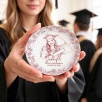 Personalisierte Hand gezeichneten Bleistift Stil Graduierung Foto Keramik Schmuck Schale mit Jahr Name und Schule Name täglichen Gebrauch Graduierung Geschenk für Absolventen