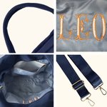 Personalised Muliticolor Embroidery Name Oxford Cloth Crossbody Duffle Bag Weekend Getaway Gym Birthday Gift for Fitness Lovers Travelers