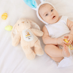 Personalized My First Easter Bunny Butterfly Stuffed Plush Bunny Toy with Name and Year Easter Birthday Gift for Babies Kids