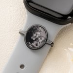 Personalised Heat-Activated Hidden Photo Heart Oval Rectangle Dog Paw-Shaped Watch Band Charm Birthday Anniversary Gift for Men Women Pet Lovers
