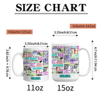 Personalized Tap Dance Word Cloud Design 11 oz 15 oz Ceramic Mug with Name and Coaster Birthday Christmas Gift for Tap Lovers