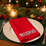 Serviette de table personnalisée, absorbante et confortable, 100 % coton, avec prénom – Décoration de bureau – Cadeau de Noël pour le chef de famille